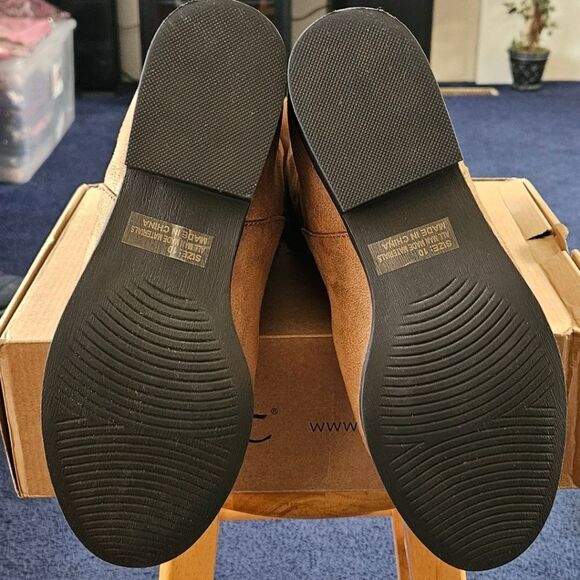 MAURICE'S REGINA FOX FUR ROLL DOWN ANKLE ZIP BOOTS SIZE 10M - Picture 10 of 16